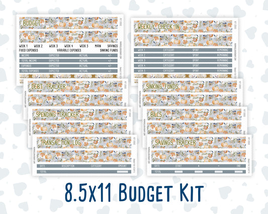 Kit 0300 - Budget - For 8.5x11 Planners | Notebooks - October - Autumn Stroll