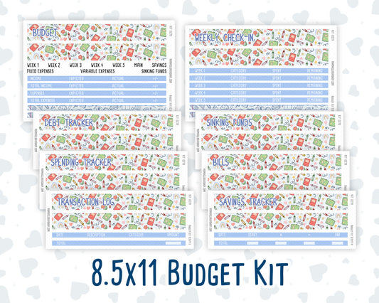 Kit 0279 - Budget - For 8.5x11 Planners | Notebooks - August - Not Ready For School