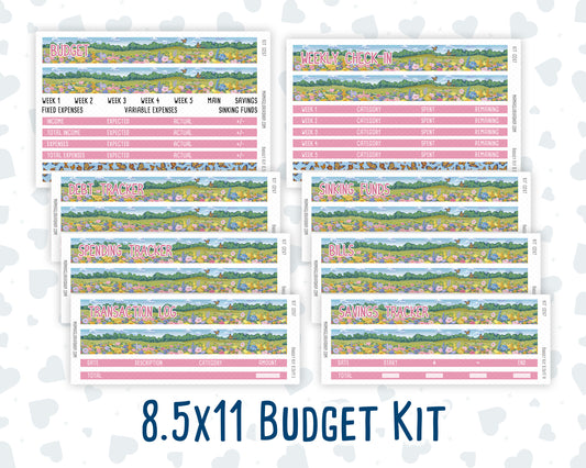 Kit 0267 - Budget - For 8.5x11 Planners | Notebooks - May - Flowers For Mama
