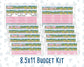 Kit 0267 - Budget - For 8.5x11 Planners | Notebooks - May - Flowers For Mama