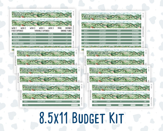 Kit 0264 - Budget - For 8.5x11 Planners | Notebooks - May - Spring Walk