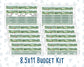 Kit 0264 - Budget - For 8.5x11 Planners | Notebooks - May - Spring Walk