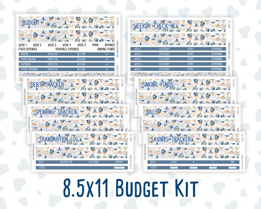 Kit 0299 - Budget - For 8.5x11 Planners | Notebooks - October - Book Nook