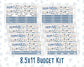 Kit 0299 - Budget - For 8.5x11 Planners | Notebooks - October - Book Nook