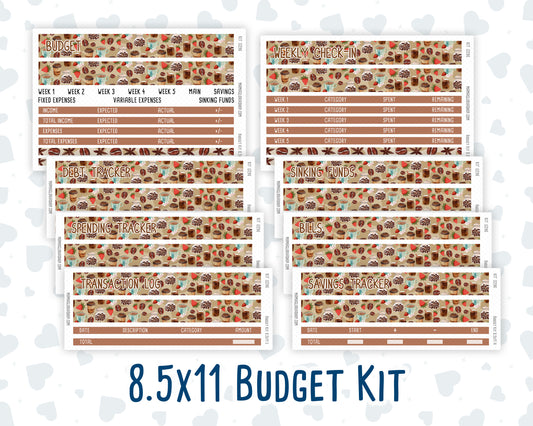 Kit 0296 - Budget - For 8.5x11 Planners | Notebooks - September - Coffee Break