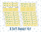 Kit 0227 - Budget - For 8.5x11 Planners | Notebooks - July - Lemon Grove