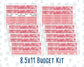 Kit 0254 - Budget - For 8.5x11 Planners | Notebooks - February - Valentine Village