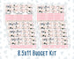 Kit 0297 - Budget - For 8.5x11 Planners | Notebooks - October - Pink Spell