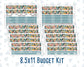 Kit 0275 - Budget - For 8.5x11 Planners | Notebooks - July - Tropical Safari Blush
