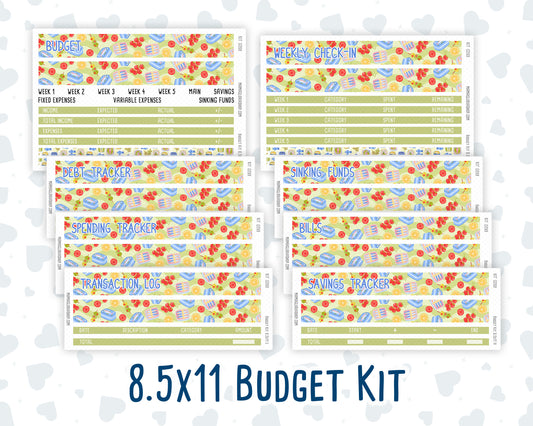Kit 0269 - Budget - For 8.5x11 Planners | Notebooks - June - Dolce Mare