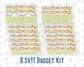 Kit 0269 - Budget - For 8.5x11 Planners | Notebooks - June - Dolce Mare