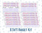Kit 0252 - Budget - For 8.5x11 Planners | Notebooks - February - Tokyo Candy Cloud