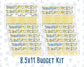 Kit 0274 - Budget - For 8.5x11 Planners | Notebooks - July - Sunny Lemon Shore