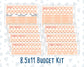 Kit 0228 - Budget - For 8.5x11 Planners | Notebooks - August - Just Peachy