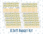 Kit 0280 - Budget - For 8.5x11 Planners | Notebooks - Half Past Six In August