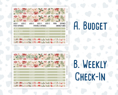 Kit 0308 - Budget - For 8.5x11 Planners | Notebooks - December - Knit & Holly