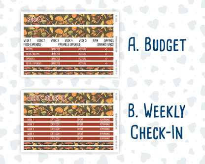 Kit 0302 - Budget - For 8.5x11 Planners | Notebooks - November - Thankful Season