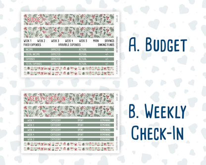 Kit 0245 - Budget - For 8.5x11 Planners | Notebooks - December - Vintage Christmas