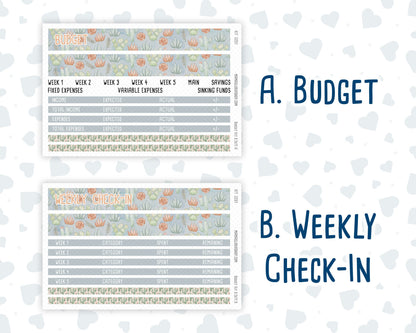 Kit 0261 - Budget - For 8.5x11 Planners | Notebooks - April - Llama Spring