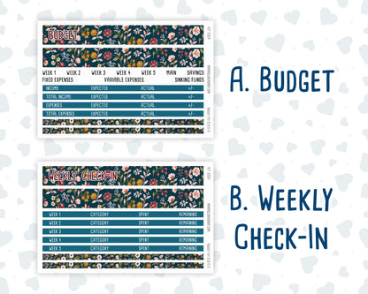 Kit 0304 - Budget - For 8.5x11 Planners | Notebooks - November - Autumn In Bloom