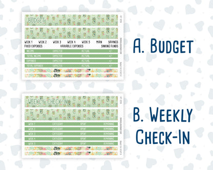Kit 0256 - Budget - For 8.5x11 Planners | Notebooks - March - Froggy Luck