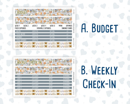 Kit 0300 - Budget - For 8.5x11 Planners | Notebooks - October - Autumn Stroll