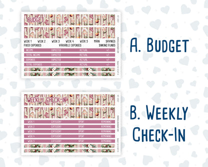 Kit 0307 - Budget - For 8.5x11 Planners | Notebooks - December - Velvet Hearth