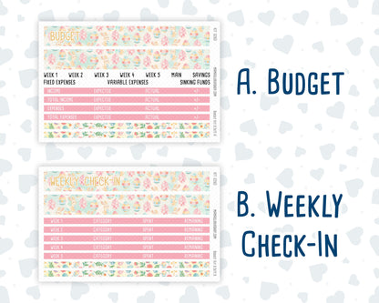 Kit 0260 - Budget - For 8.5x11 Planners | Notebooks - April - Pastel Egg Hunt