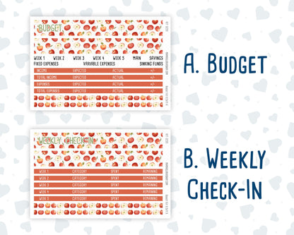Kit 0235 - Budget - For 8.5x11 Planners | Notebooks - September - Apple Orchard