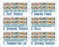 Kit 0275 - Budget - For 8.5x11 Planners | Notebooks - July - Tropical Safari Blush