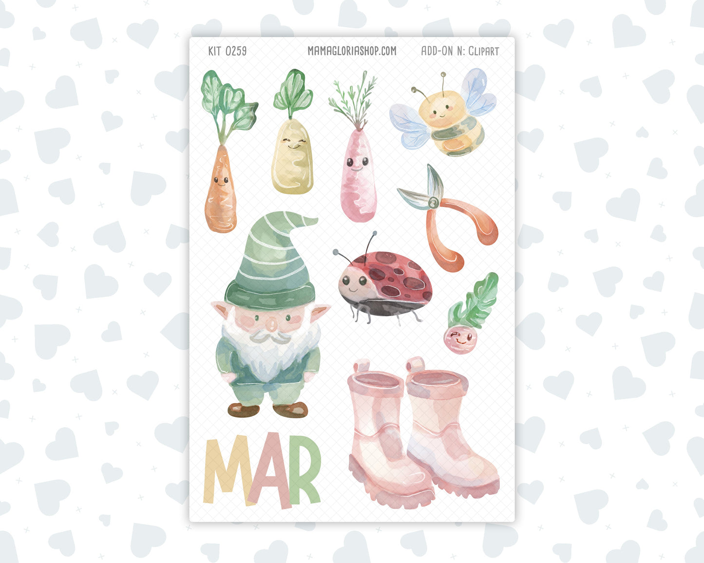 Kit 0259 - Clipart - For Planners | Notebooks | Journals - March - Spring Garden Chores