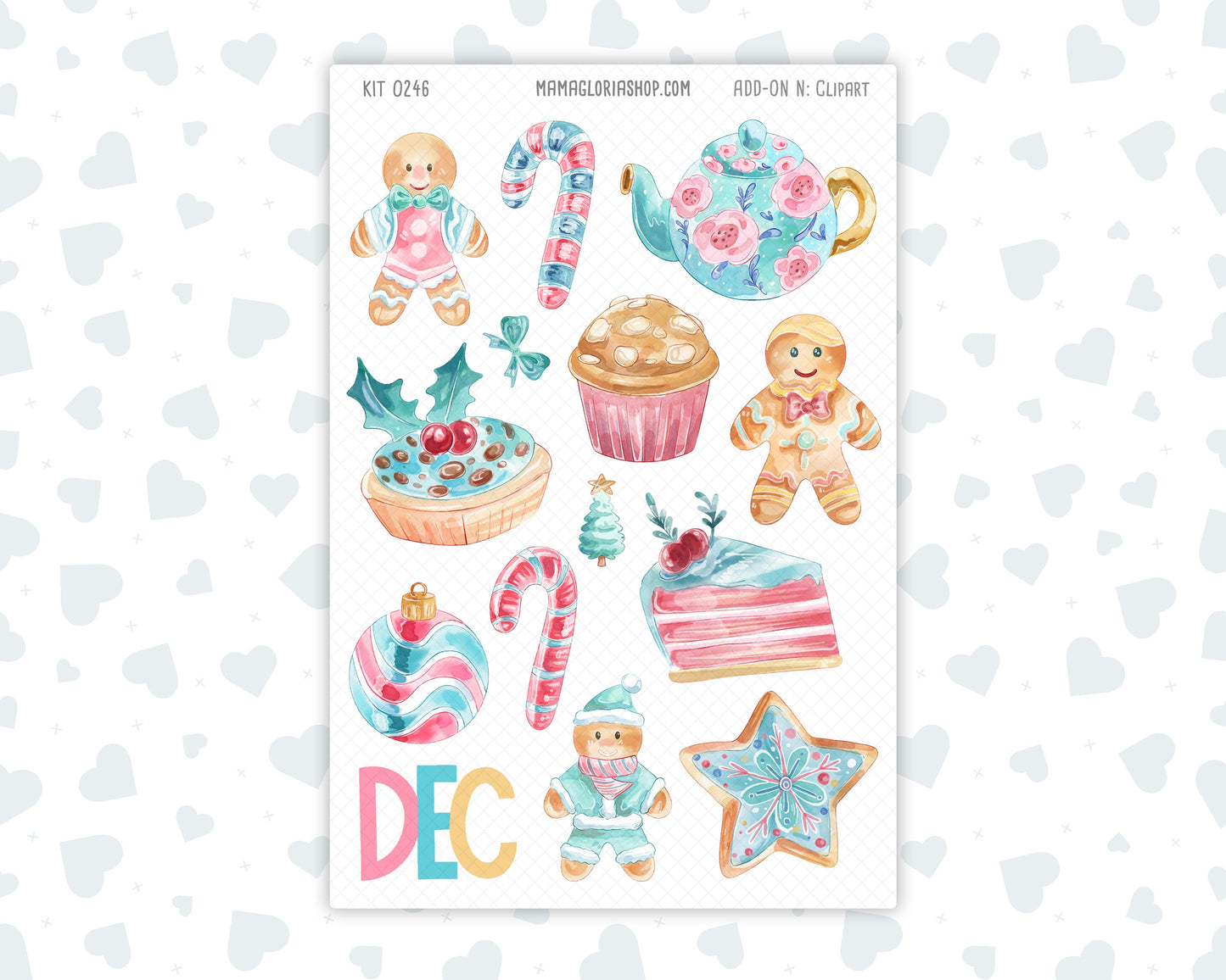 Kit 0246 - Clipart - For Planners | Notebooks | Journals - December - Gingerbread Sweets