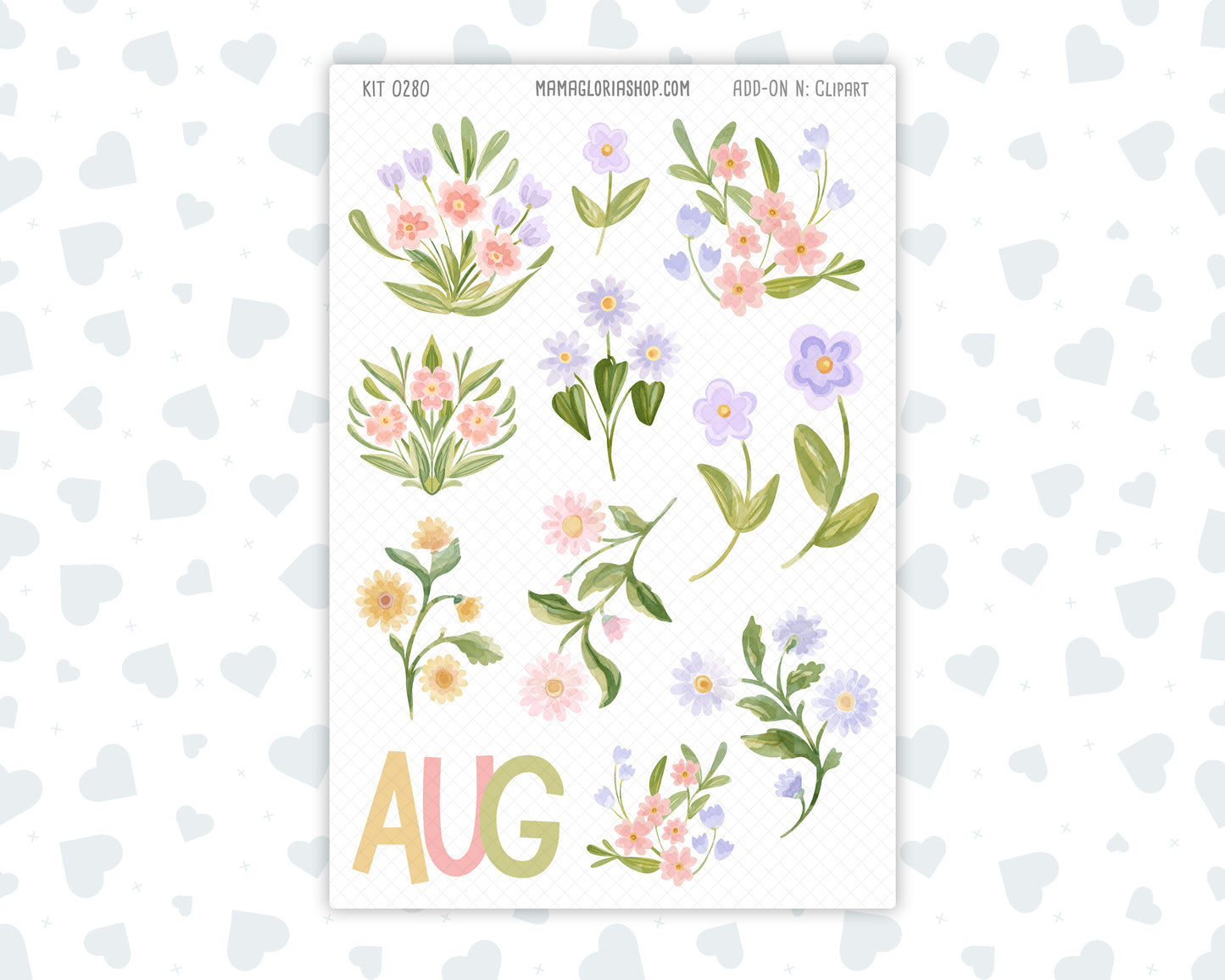 Kit 0280 - Clipart - For Planners | Notebooks | Journals - Half Past Six In August