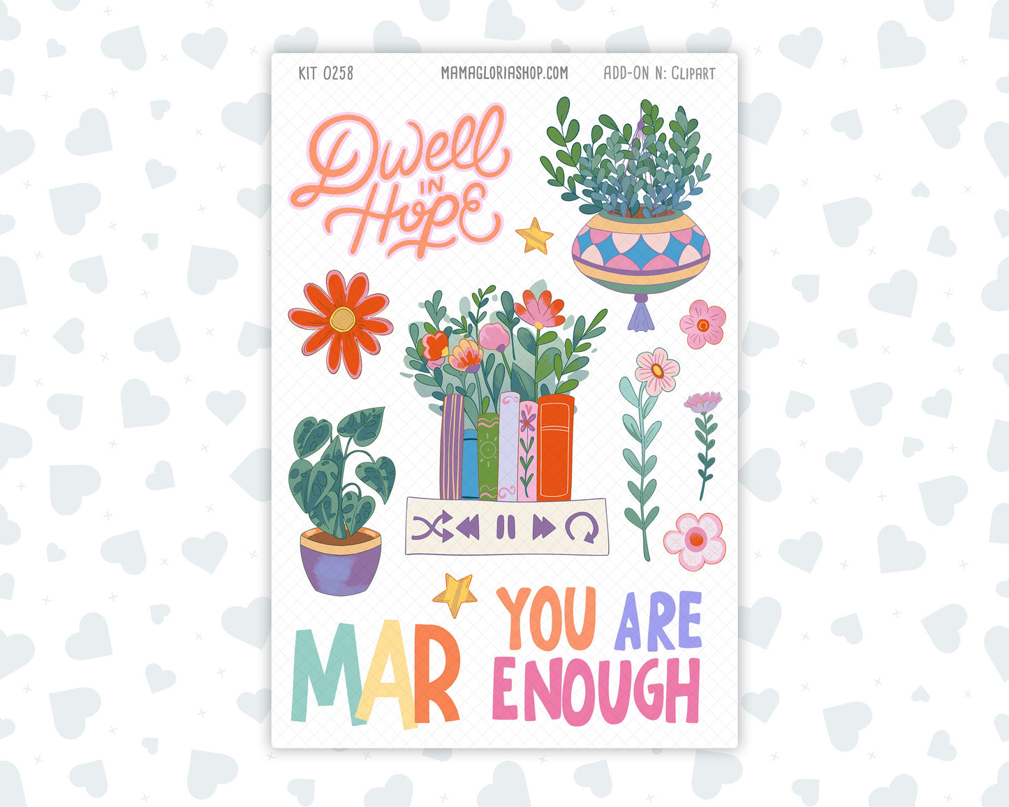 Kit 0258 - Clipart - For Planners | Notebooks | Journals - March - Plant Therapy