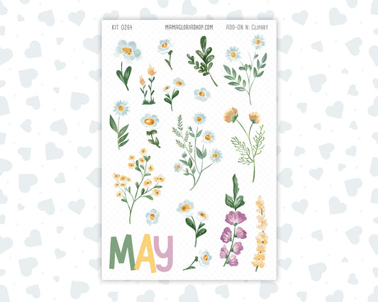 Kit 0264 - Clipart - For Planners | Notebooks | Journals - May - Spring Walk
