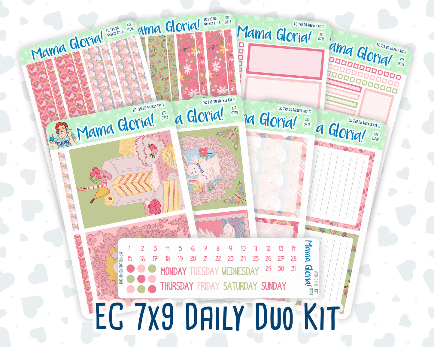 Kit 0218- 7x9 Daily Duo - Mother's Love- May- Planner