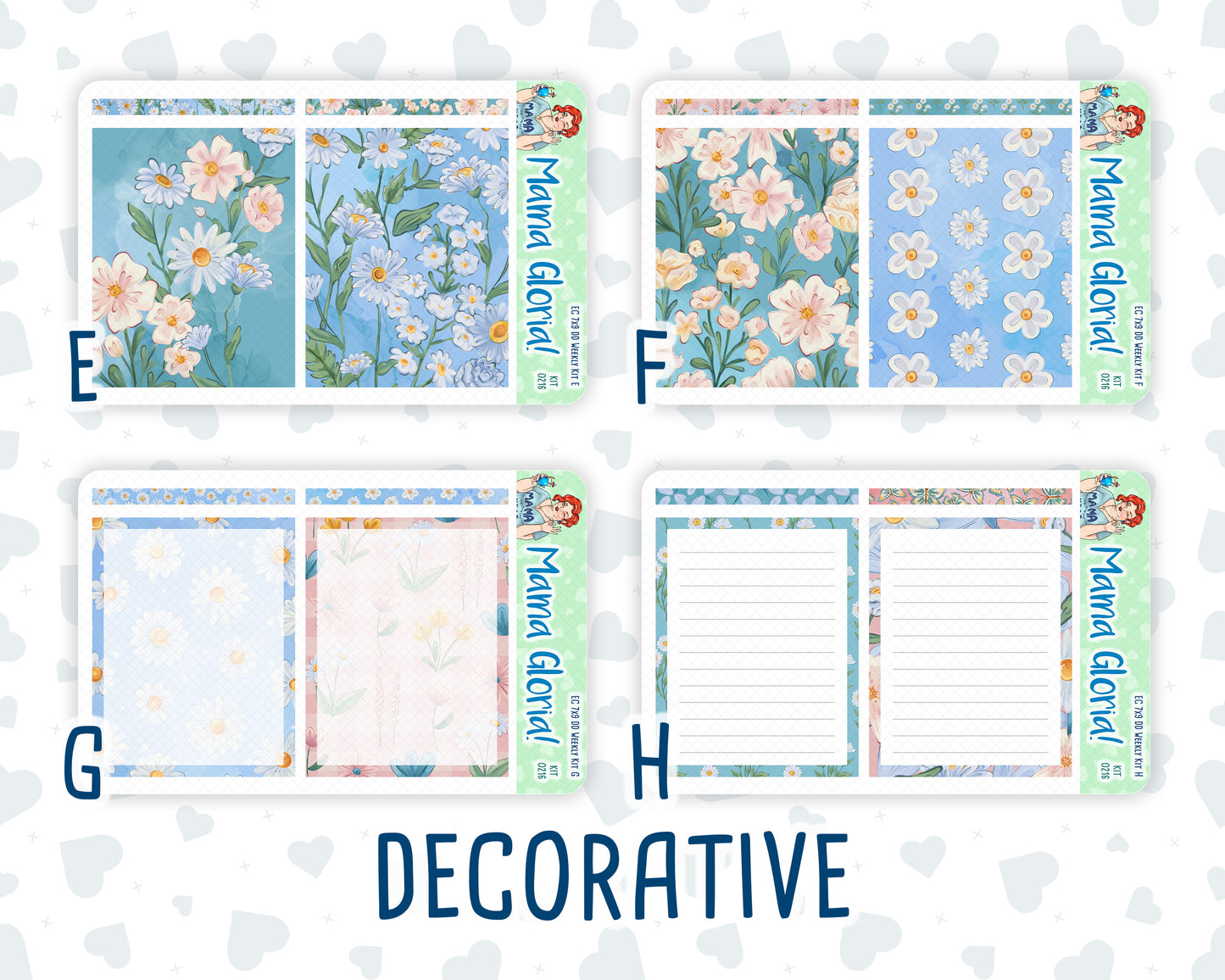 Kit 0216- 7x9 Daily Duo - Daisy Days- May- Planner