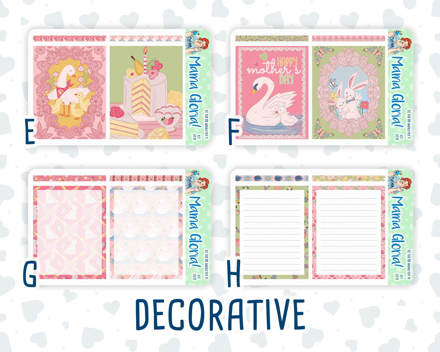 Kit 0218- 7x9 Daily Duo - Mother's Love- May- Planner