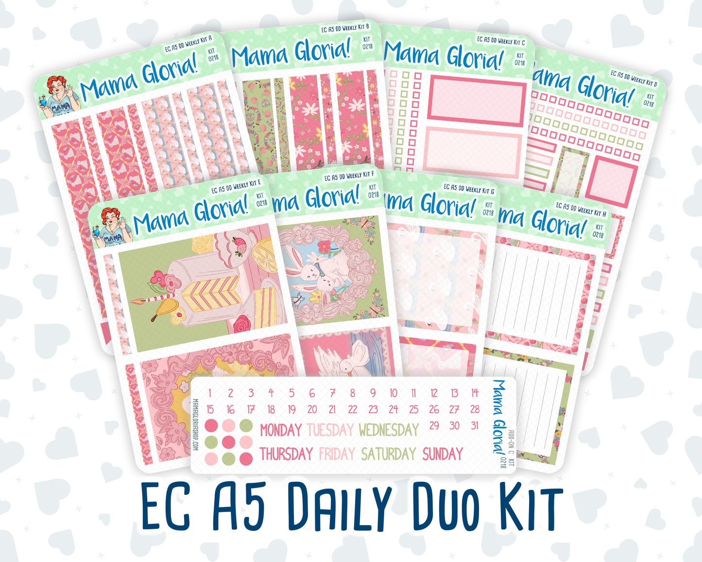 Kit 0218- A5 Daily Duo - Mother's Love -May -Planner