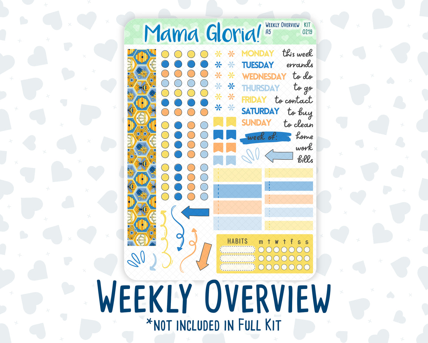 Kit 0219- A5 Daily Duo - Bee's Business -May -Planner