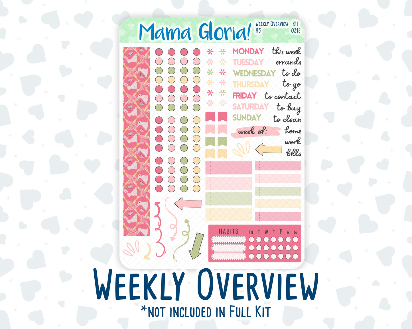 Kit 0218- A5 Daily Duo - Mother's Love -May -Planner