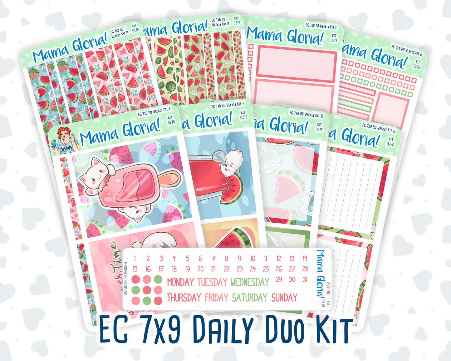 Kit 0276 - 7x9 - Daily Duo - Weekly Kit - July - Melon Crush