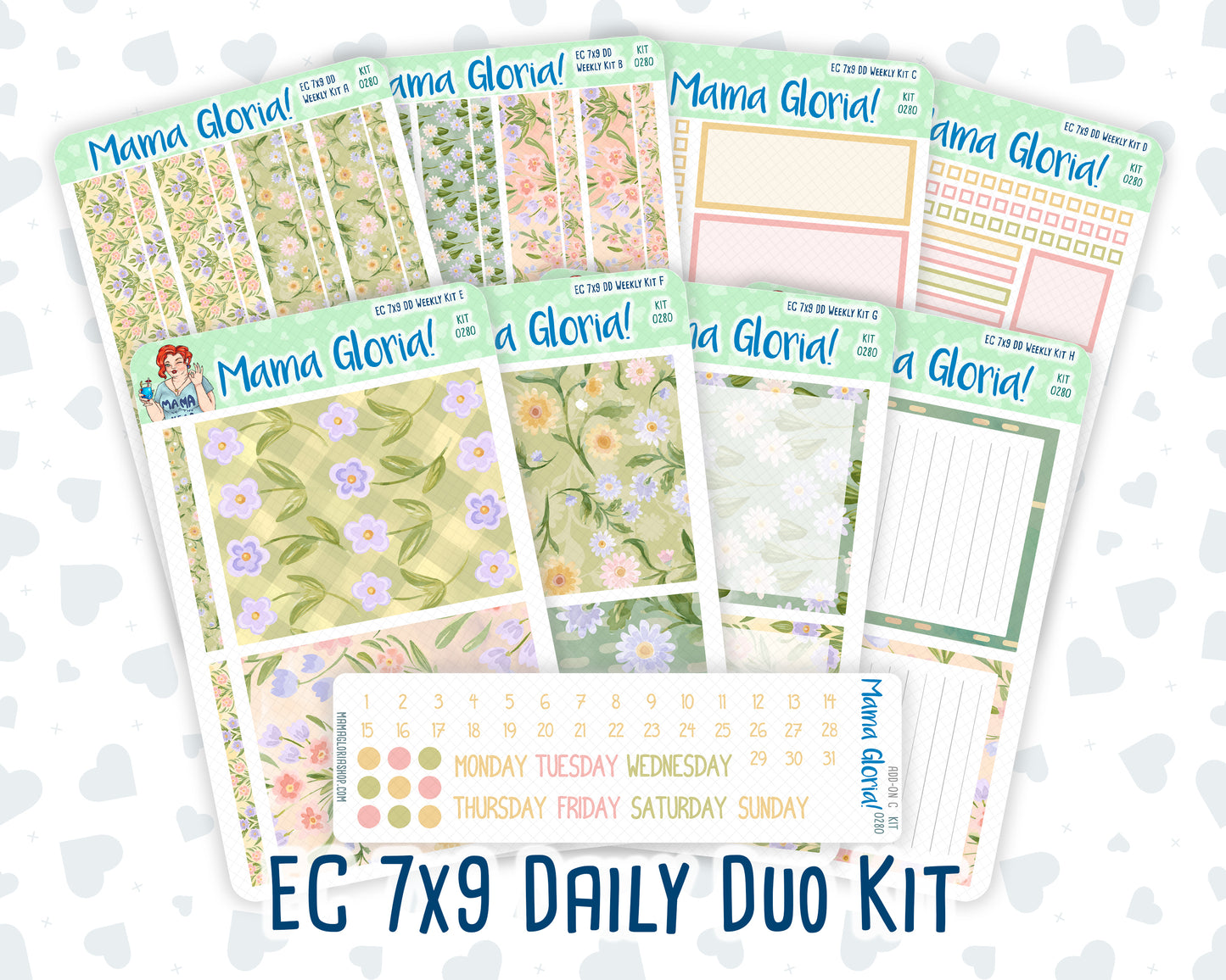 Kit 0280 - 7x9 - Daily Duo - Weekly Kit - Half Past Six In August