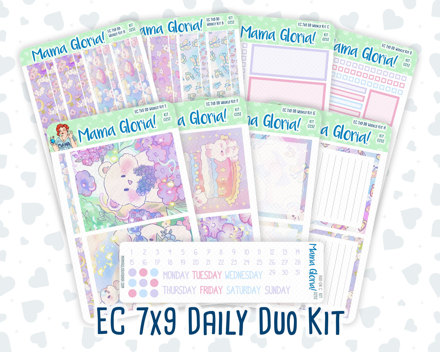 Kit 0252 - 7x9 - Daily Duo - Weekly Kit - February - Tokyo Candy Cloud
