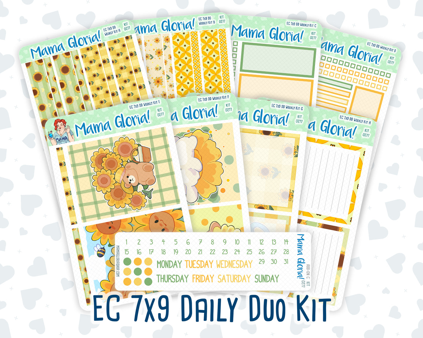 Kit 0277 - 7x9 - Daily Duo - Weekly Kit - August - Sunflower Drama Club
