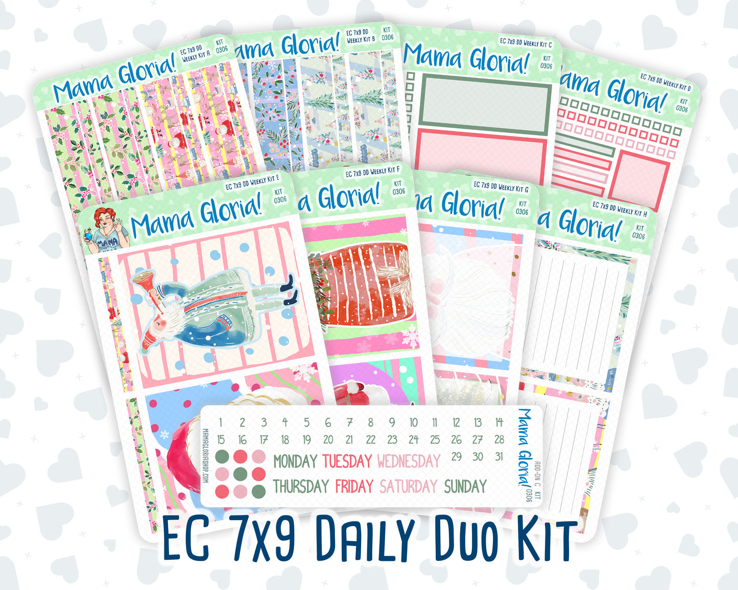 Kit 0306 - 7x9 - Daily Duo - Weekly Kit - December - Jolly Mischief