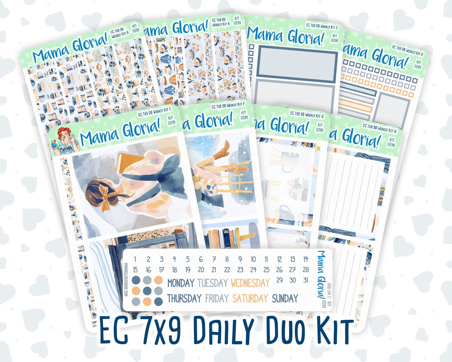Kit 0299 - 7x9 - Daily Duo - Weekly Kit - October - Book Nook