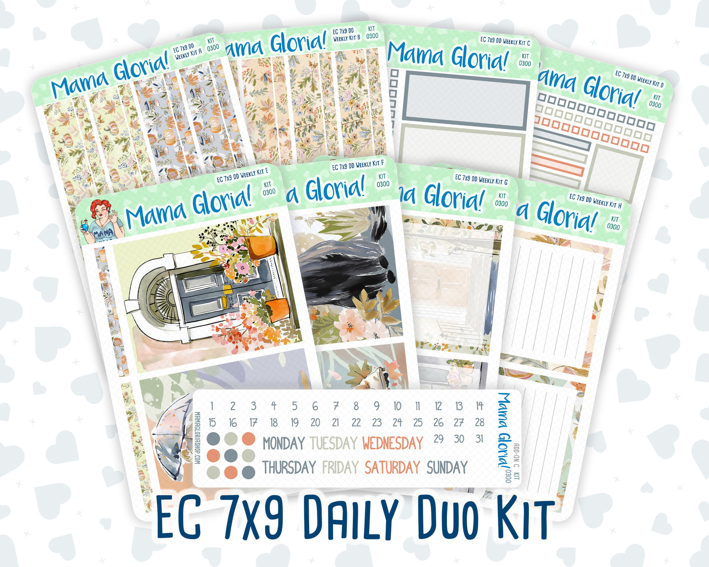 Kit 0300 - 7x9 - Daily Duo - Weekly Kit - October - Autumn Stroll