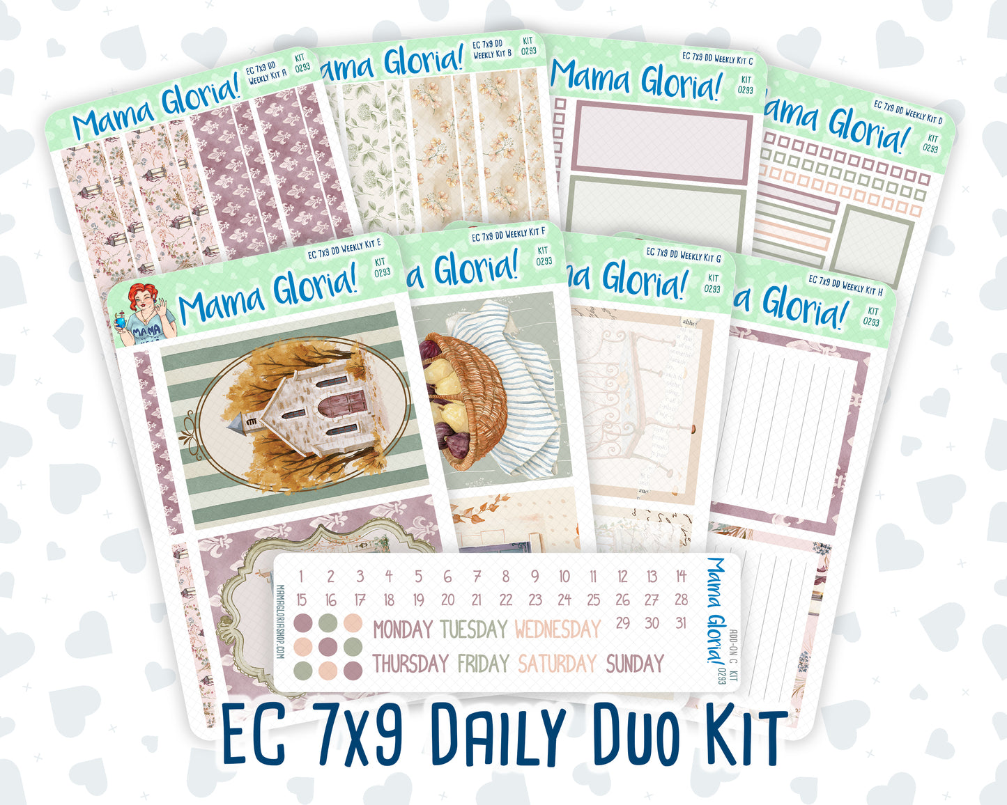 Kit 0293 - 7x9 - Daily Duo - Weekly Kit - September - Fleur de Provence