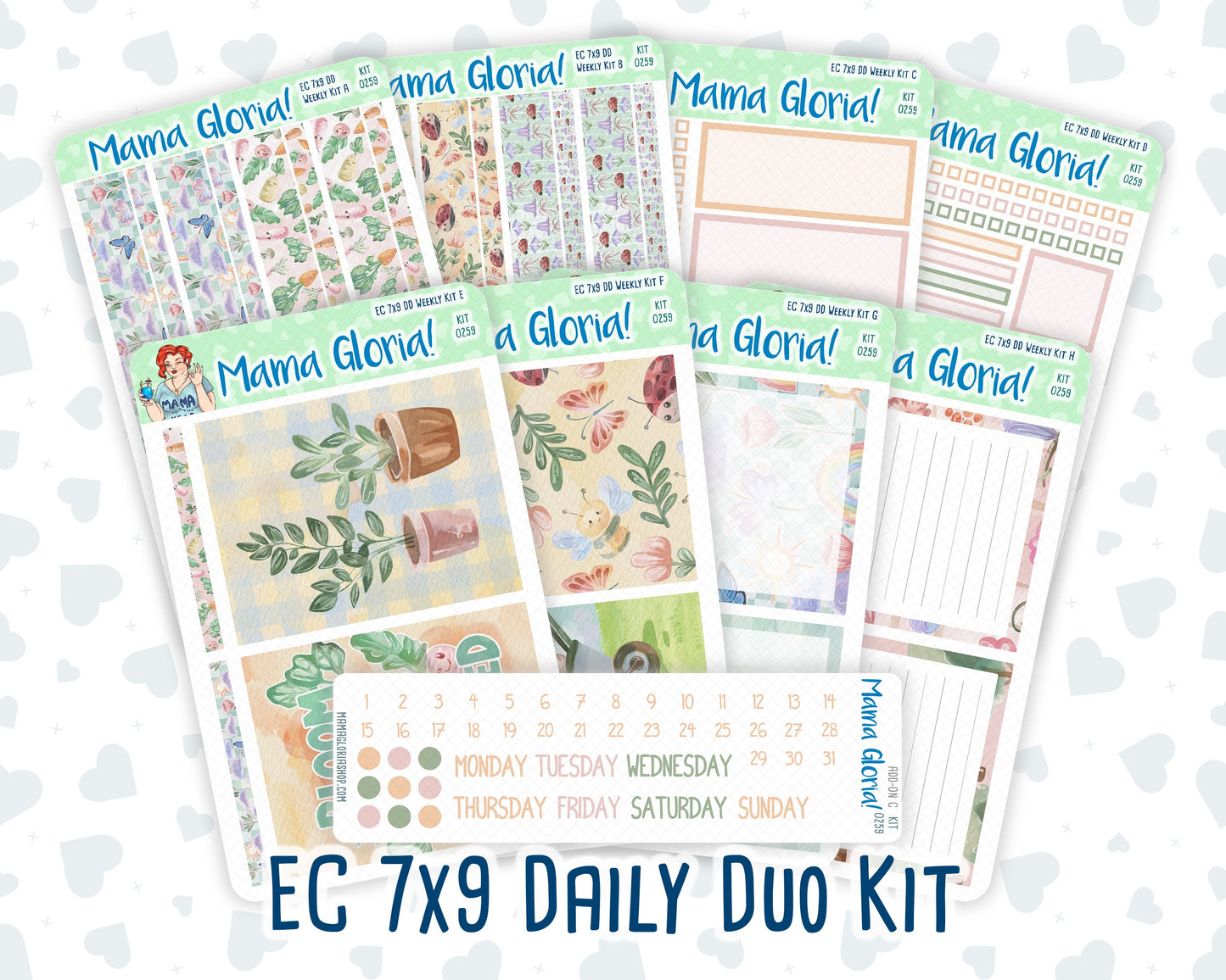 Kit 0259 - 7x9 - Daily Duo - Weekly Kit - March - Spring Garden Chores